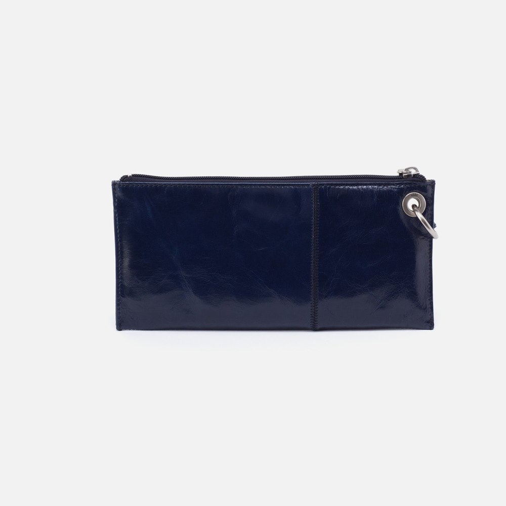 Hobo | Vida Wristlet in Polished Leather - Nightshade