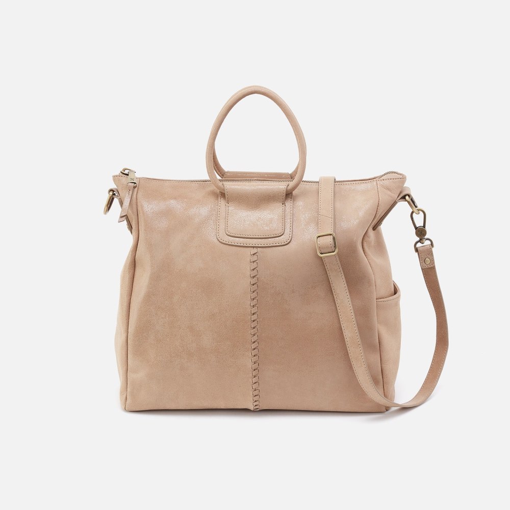 Hobo | Sheila Large Satchel in Buffed Leather - Irish Creme