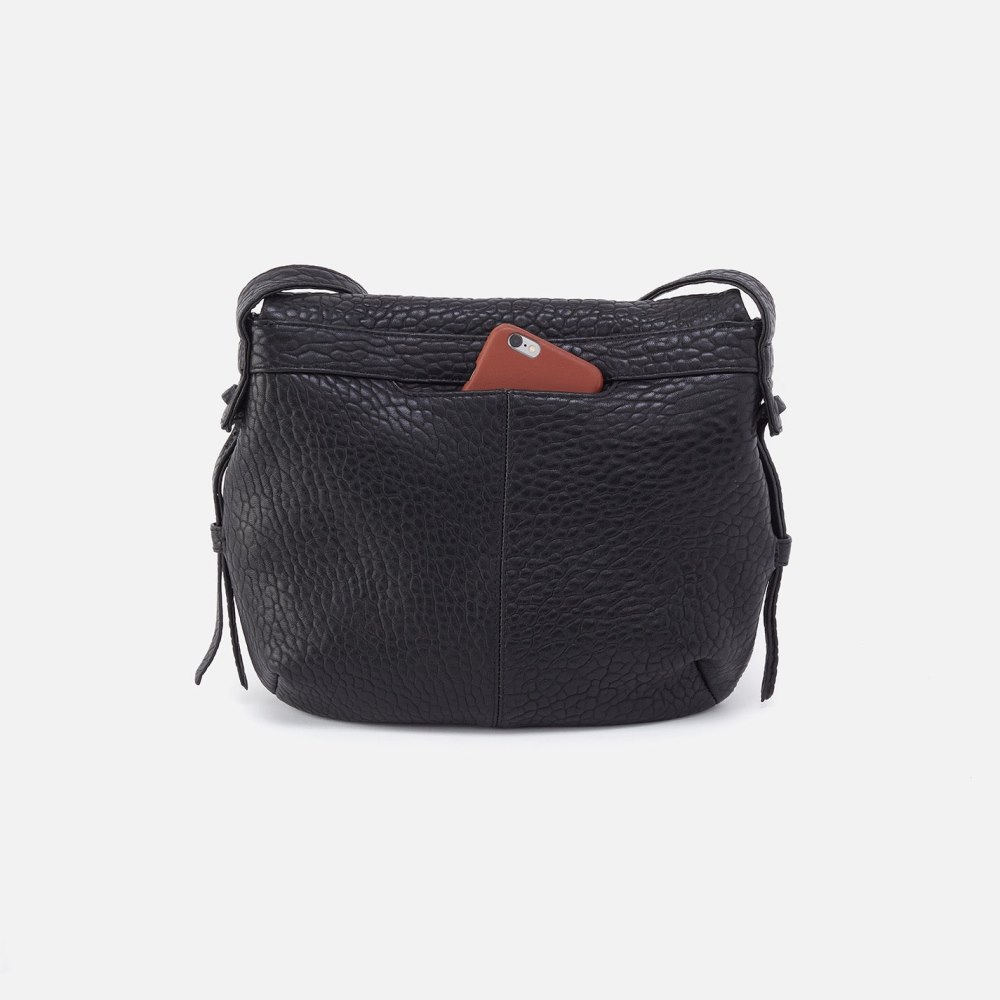 Hobo | Bonita Messenger Crossbody in Bubble Pebbled Leather - Black