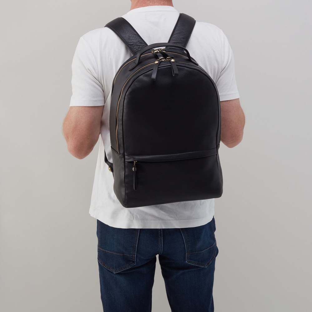 Hobo | Maddox Backpack in Silk Napa Leather - Black