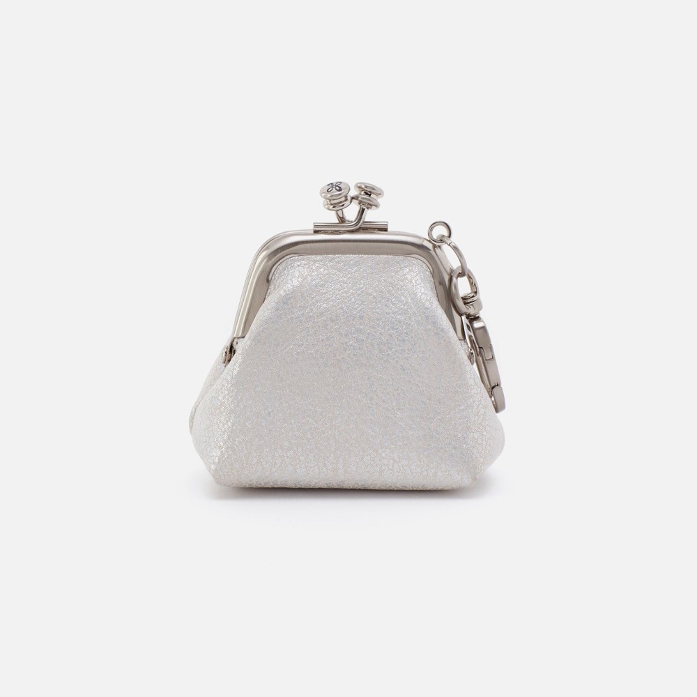 Hobo | Run Frame Pouch in Metallic Leather - Silver