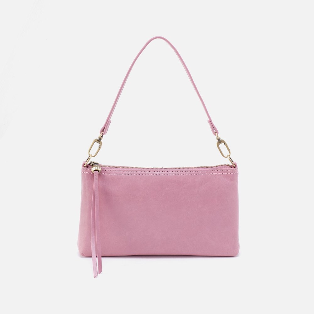 Hobo | Darcy Crossbody in Polished Leather - Lilac Rose