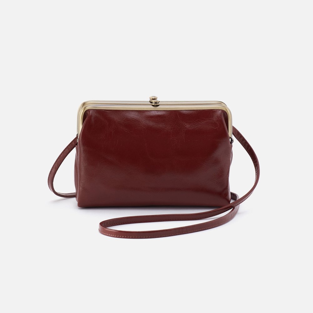 Hobo | Lauren Crossbody in Polished Leather - Henna