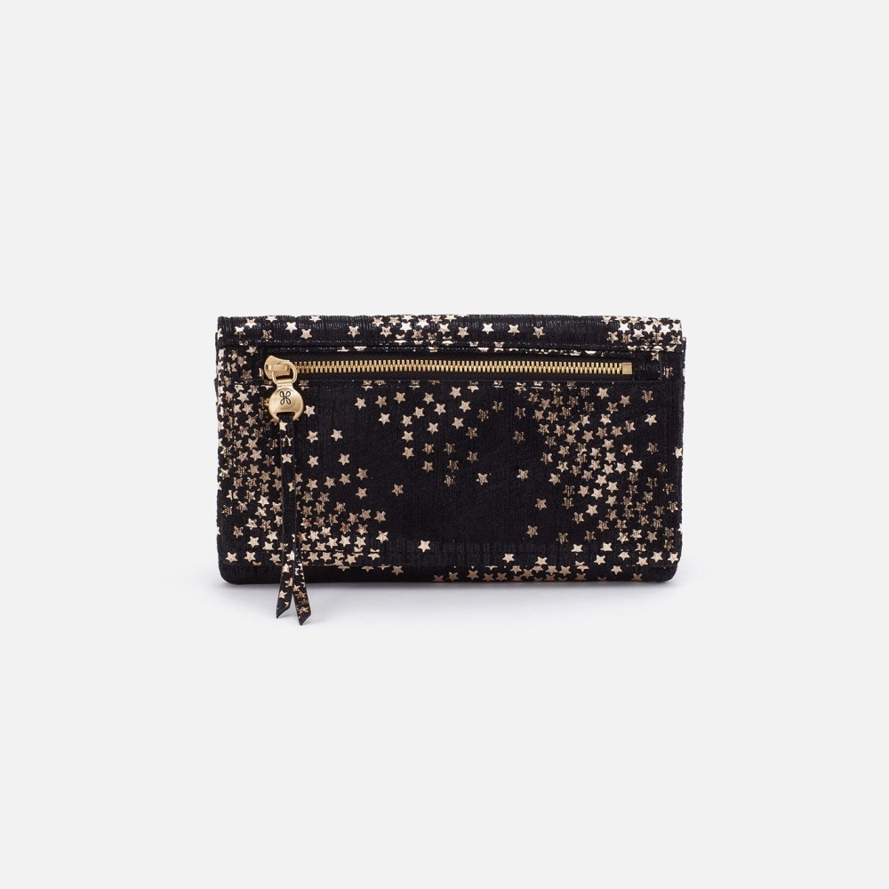 Hobo | Lumen Continental Wallet in Printed Leather - Shooting Stars - Click Image to Close