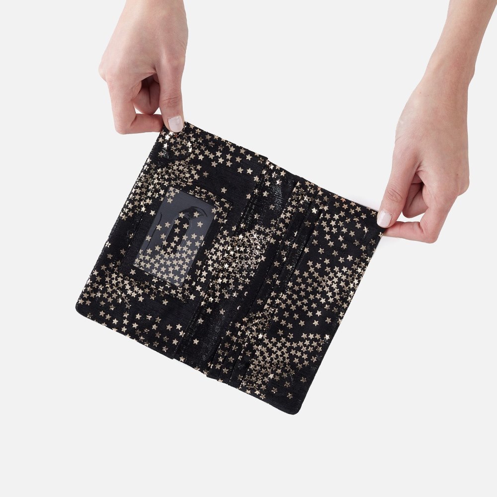 Hobo | Lumen Continental Wallet in Printed Leather - Shooting Stars