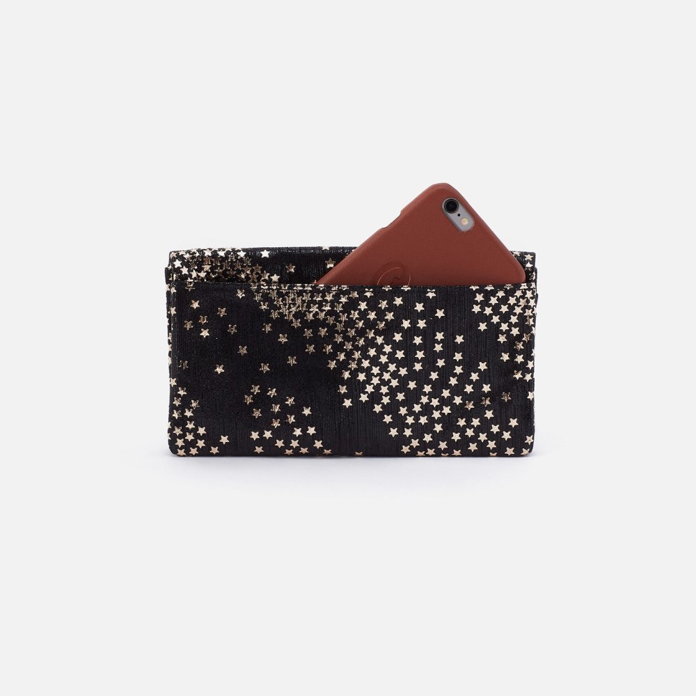 Hobo | Lumen Continental Wallet in Printed Leather - Shooting Stars