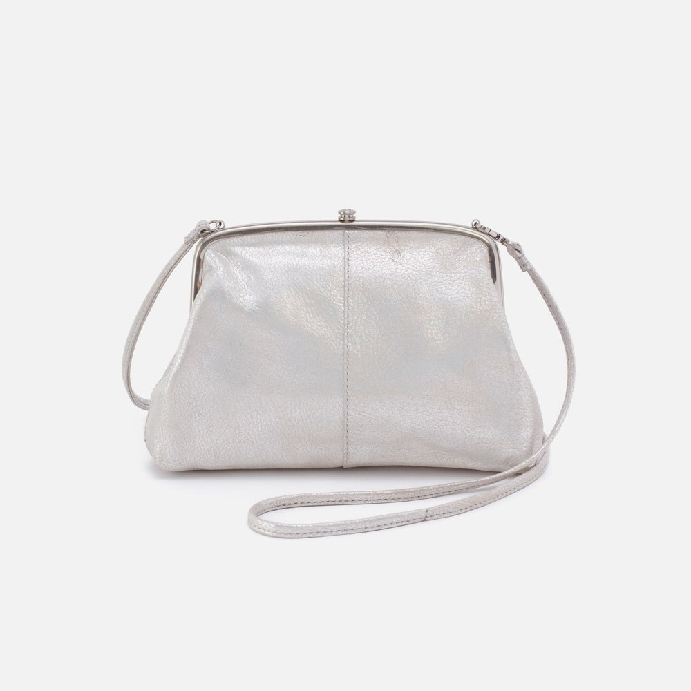 Hobo | Lana Crossbody in Metallic Leather - Silver