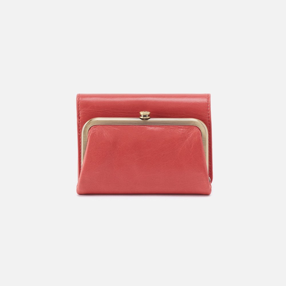 Hobo | Robin Compact Wallet in Polished Leather - Cherry Blossom