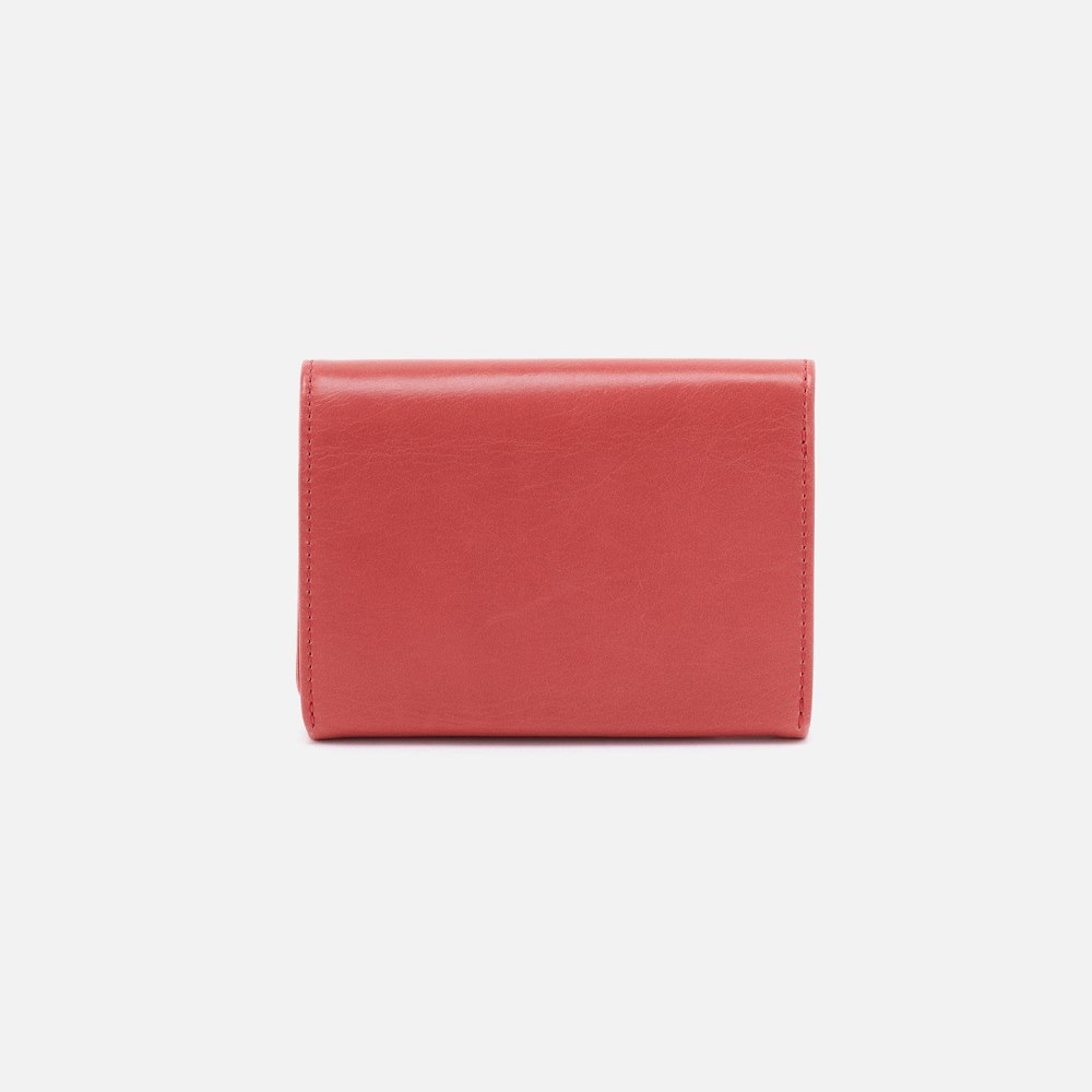 Hobo | Robin Compact Wallet in Polished Leather - Cherry Blossom