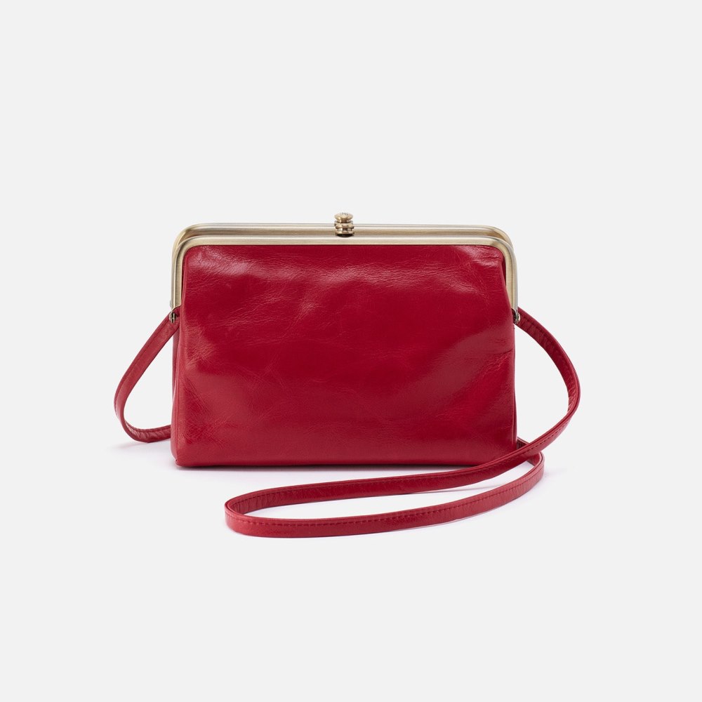 Hobo | Lauren Crossbody in Polished Leather - Claret