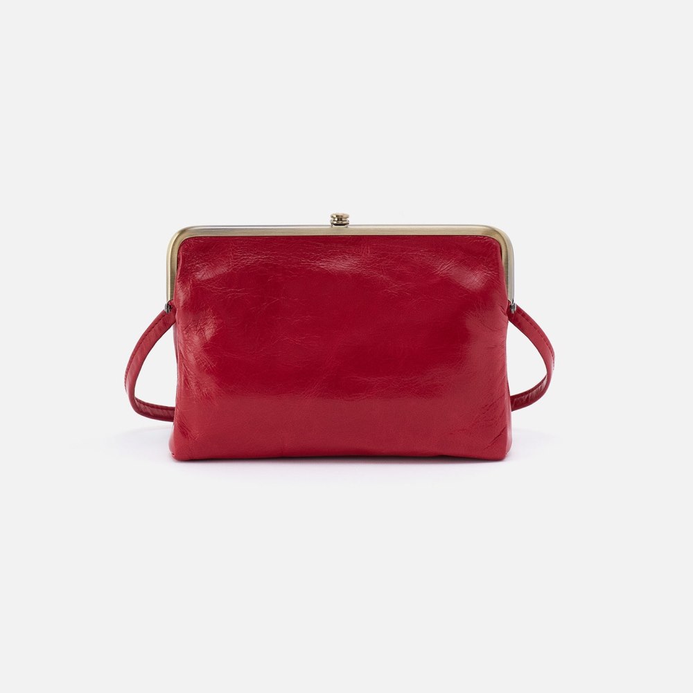 Hobo | Lauren Crossbody in Polished Leather - Claret