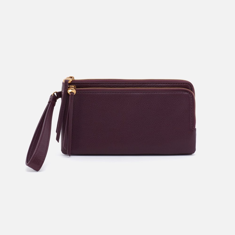 Hobo | Dayton Wristlet in Pebbled Leather - Ruby Wine