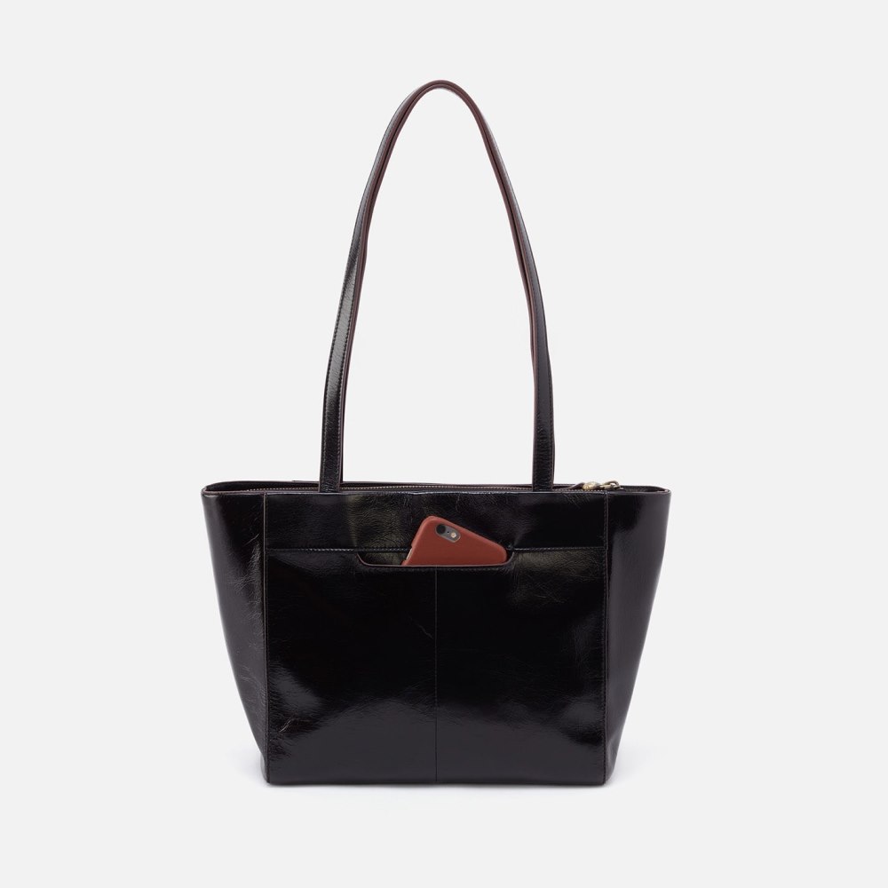 Hobo | Haven Tote in Polished Leather - Black