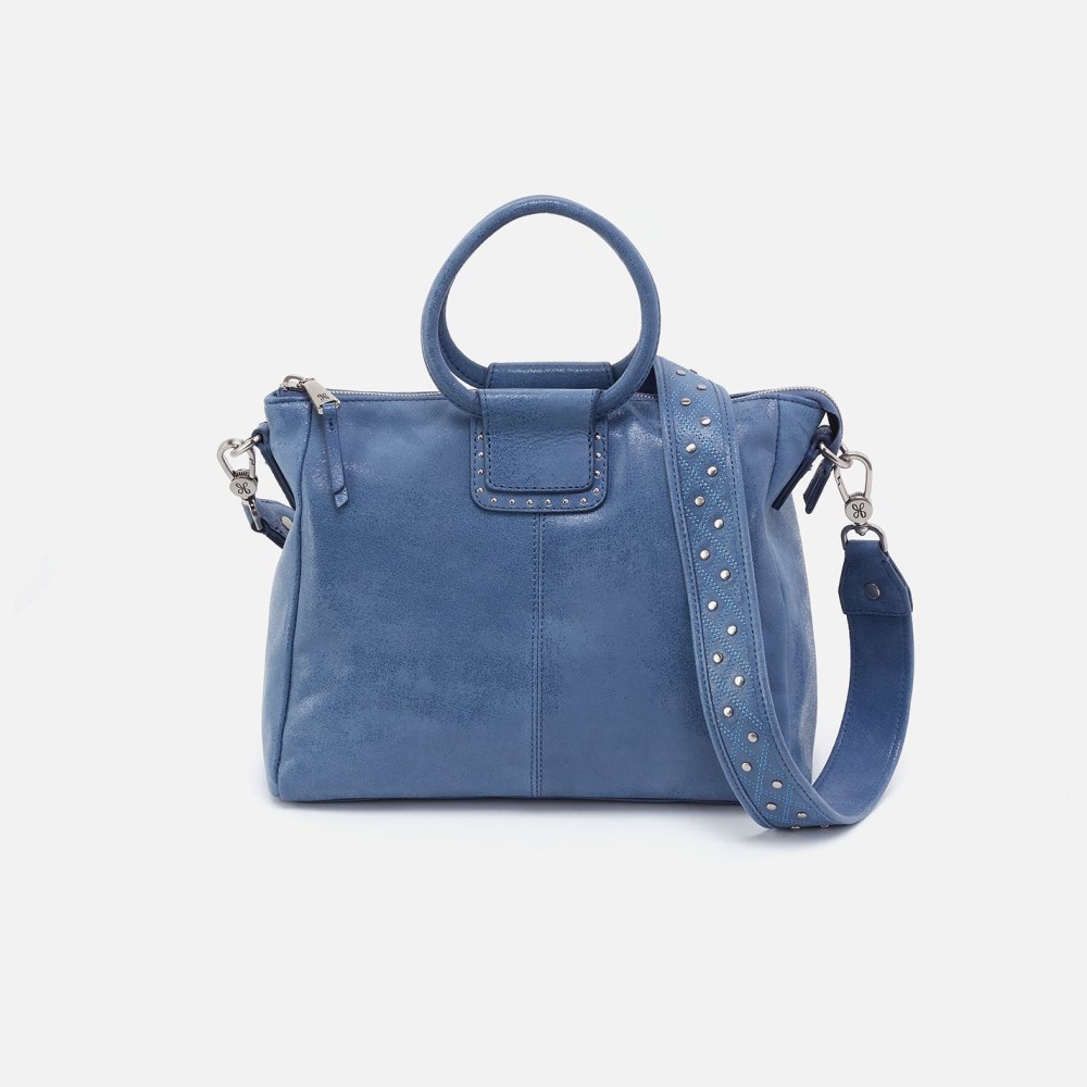 Hobo | Sheila Medium Satchel in Buffed Leather - Azure