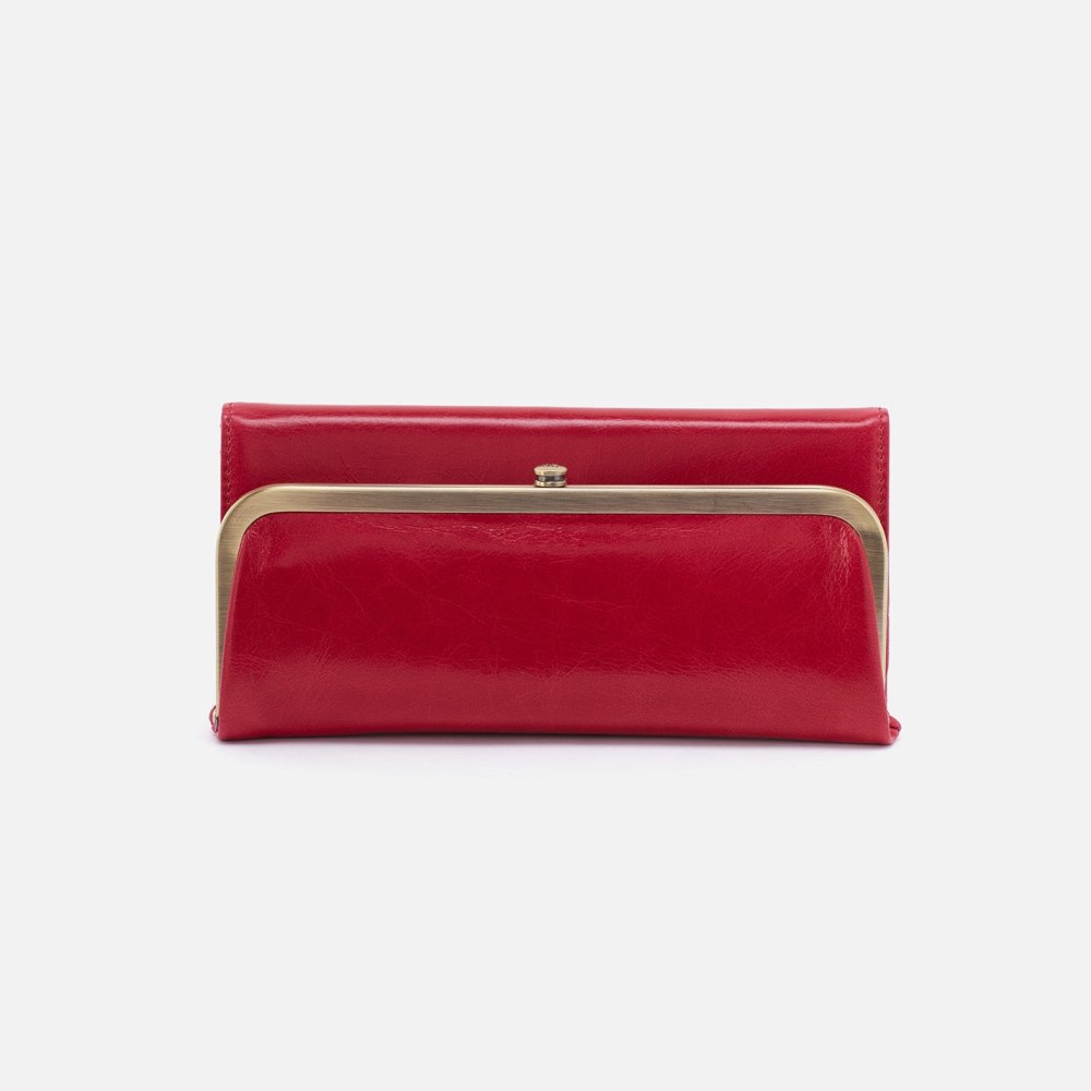 Hobo | Rachel Continental Wallet in Polished Leather - Claret