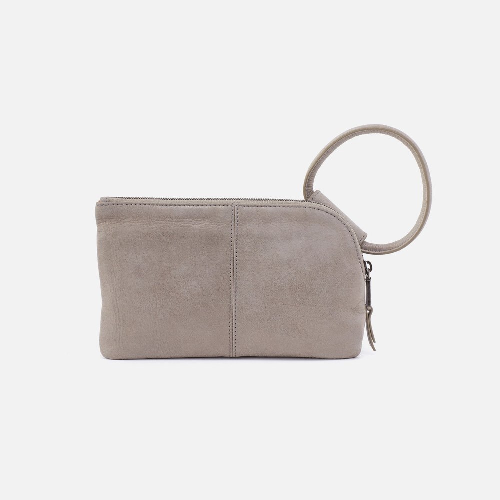 Hobo | Sable Wristlet in Metallic Leather - Granite Grey