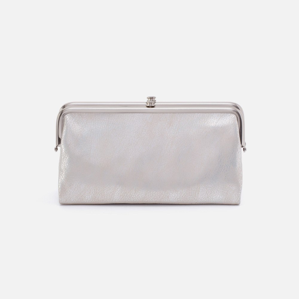 Hobo | Lauren Clutch-Wallet in Metallic Leather - Silver