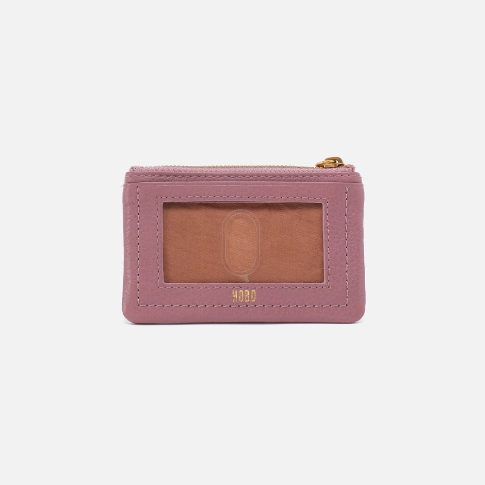 Hobo | Lumen Card Case in Pebbled Leather - Mauve