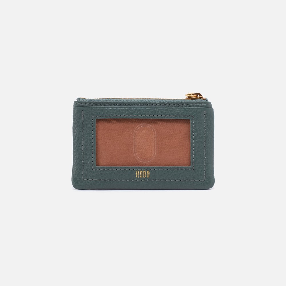 Hobo | Lumen Card Case in Pebbled Leather - Sage Leaf