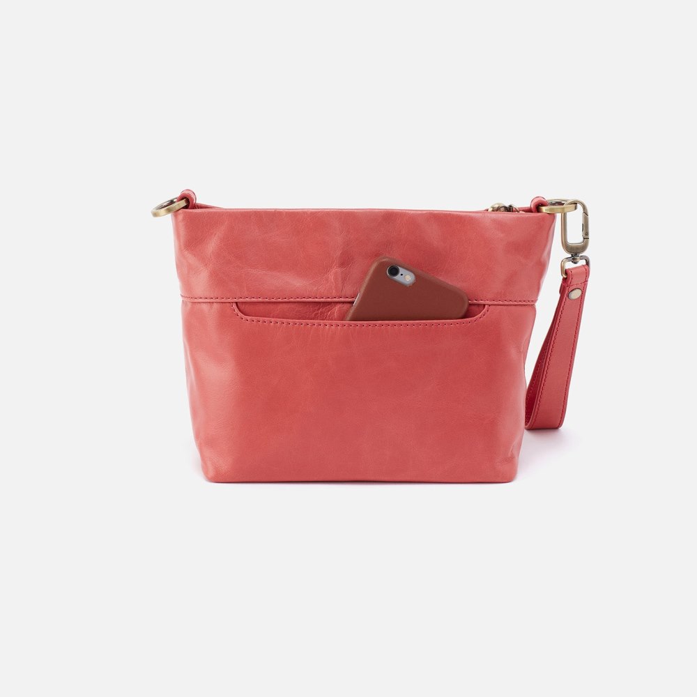 Hobo | Ashe Crossbody in Polished Leather - Cherry Blossom