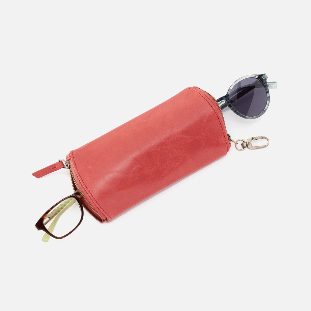 Hobo | Spark Double Eyeglass Case in Polished Leather - Cherry Blossom