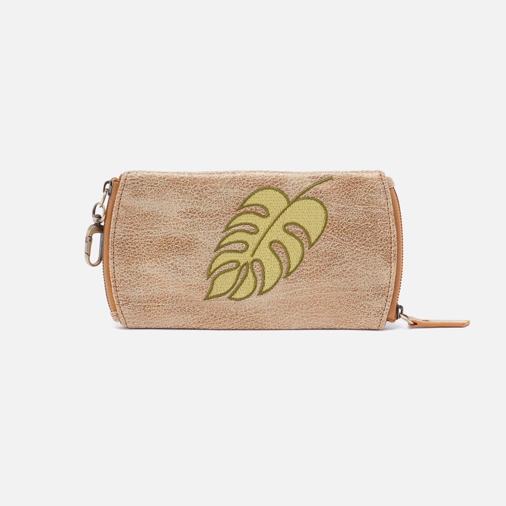 Hobo | Spark Double Eyeglass Case in Metallic Leather - Gold Leaf