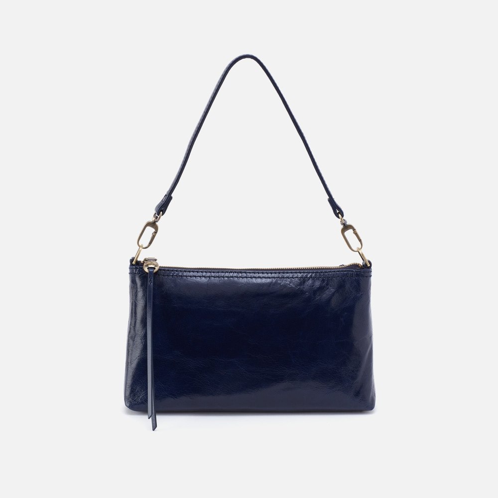 Hobo | Darcy Crossbody in Polished Leather - Nightshade