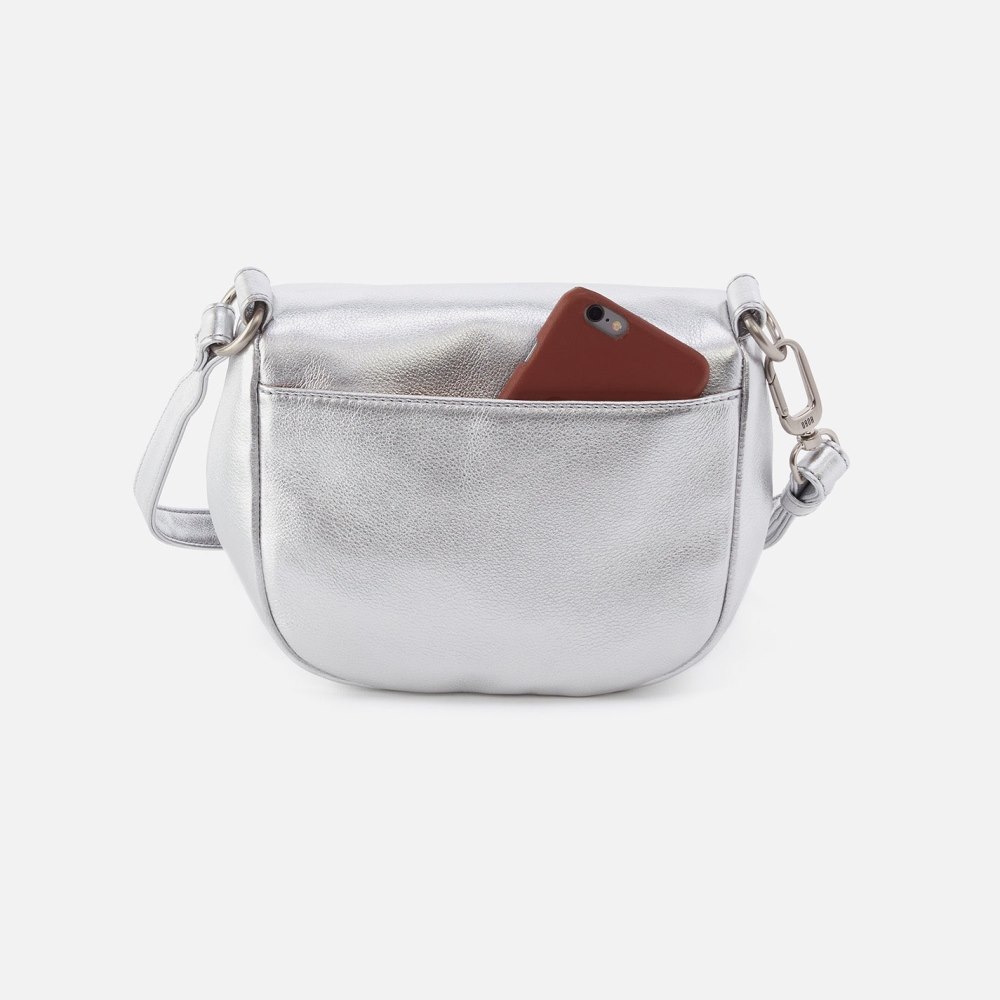 Hobo | Fern Convertible Sling in Metallic Leather - Argento