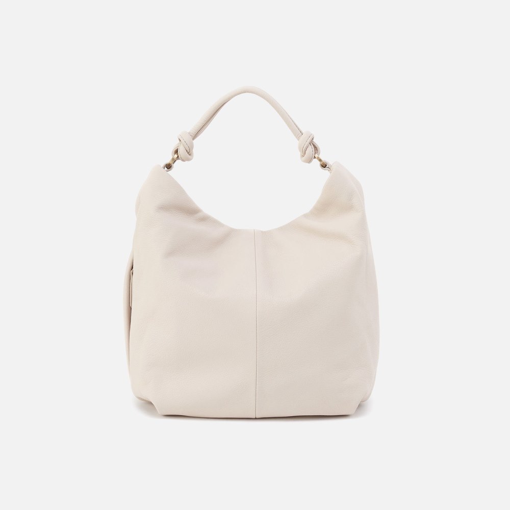 Hobo | Lindley Hobo in Soft Pebbled Leather - Stone