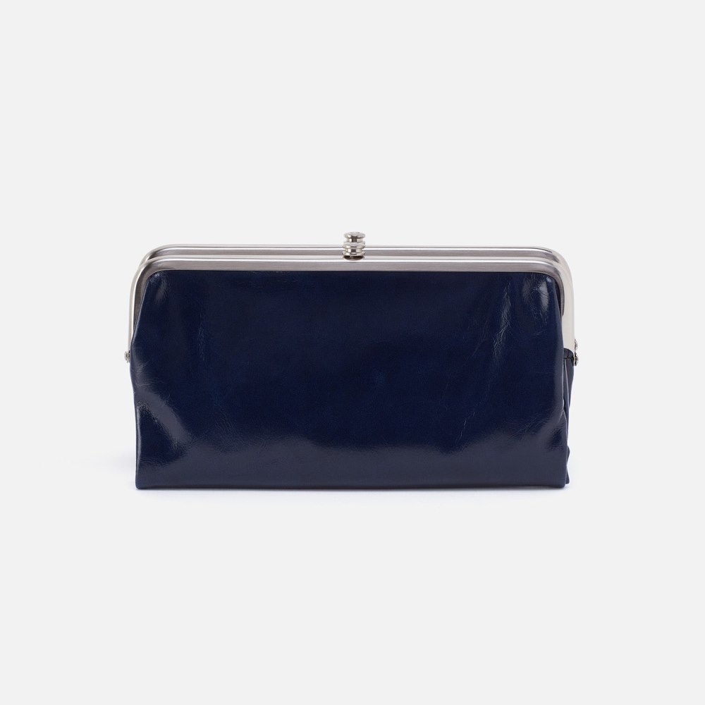 Hobo | Lauren Clutch-Wallet in Polished Leather - Nightshade