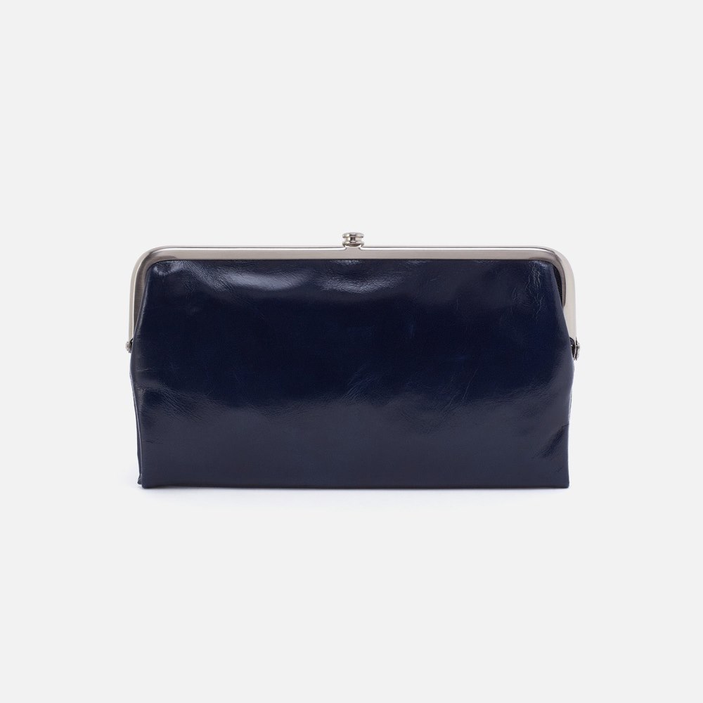 Hobo | Lauren Clutch-Wallet in Polished Leather - Nightshade