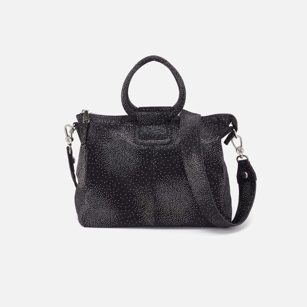 Hobo | Sheila Medium Satchel in Printed Leather - Silver Galaxy