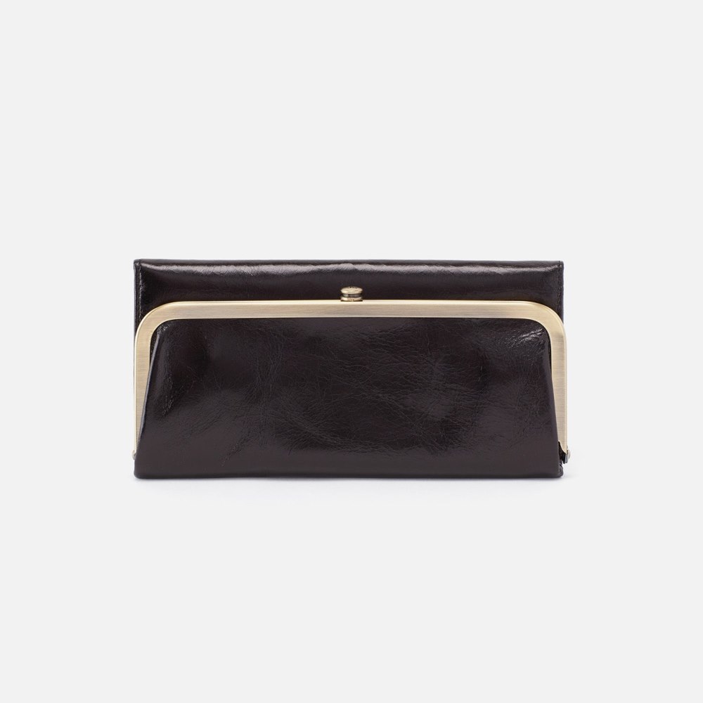 Hobo | Rachel Continental Wallet in Polished Leather - Black