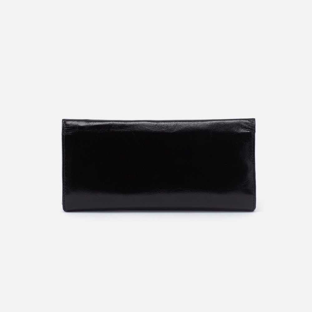 Hobo | Rachel Continental Wallet in Polished Leather - Black