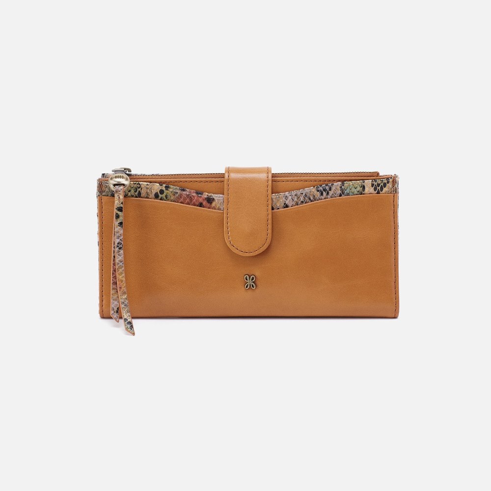 Hobo | Max Continental Wallet in Mixed Leathers - Natural