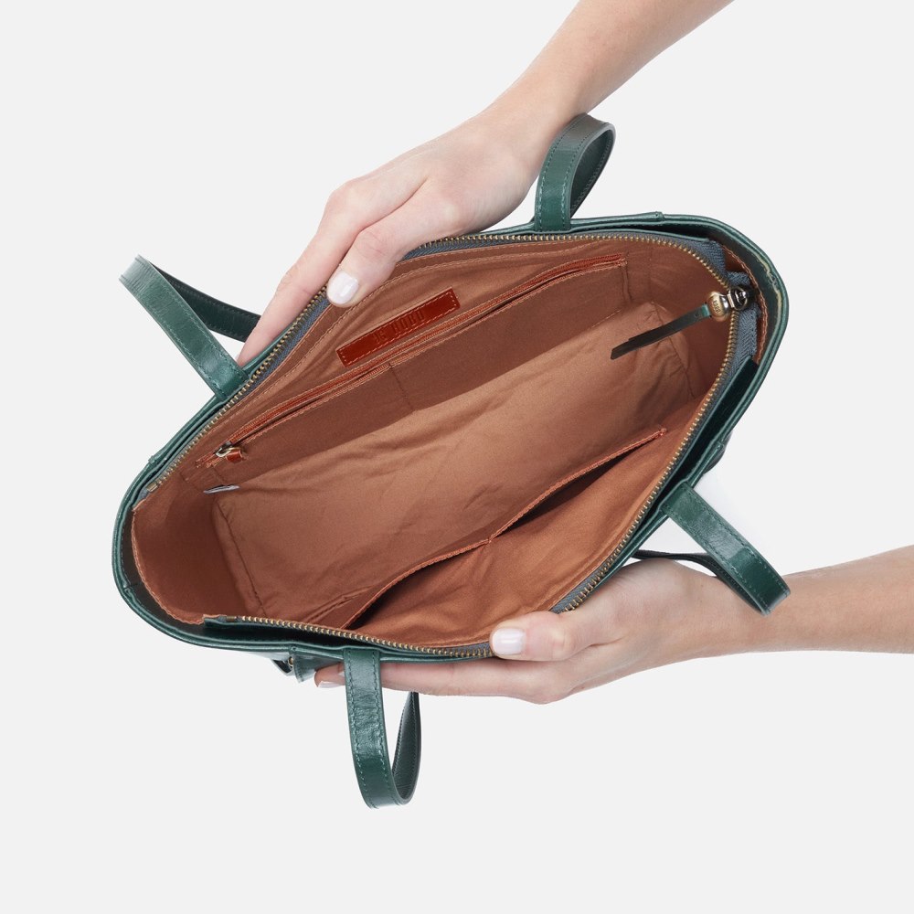 Hobo | Haven Tote in Polished Leather - Sage Leaf