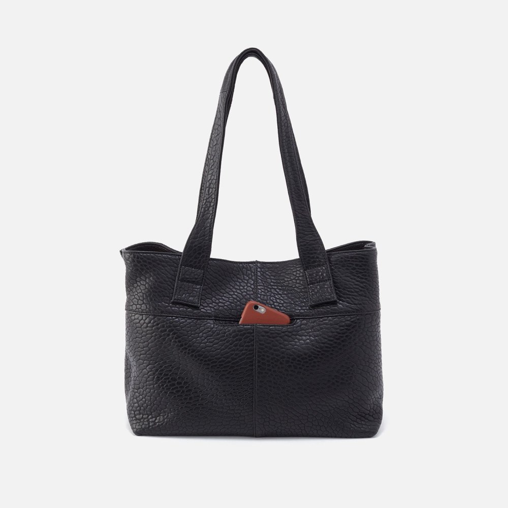 Hobo | Bonita Tote in Bubble Pebbled Leather - Black