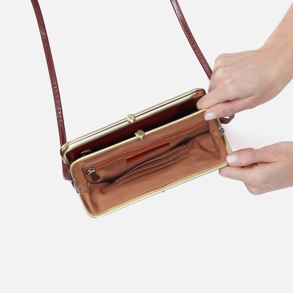 Hobo | Lauren Crossbody in Polished Leather - Henna