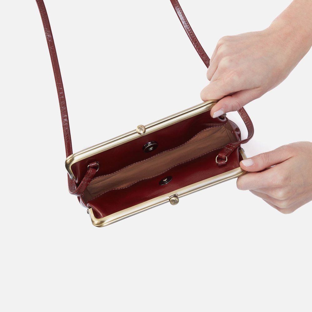 Hobo | Lauren Crossbody in Polished Leather - Henna