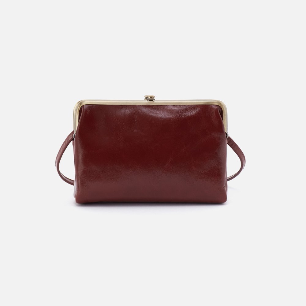 Hobo | Lauren Crossbody in Polished Leather - Henna