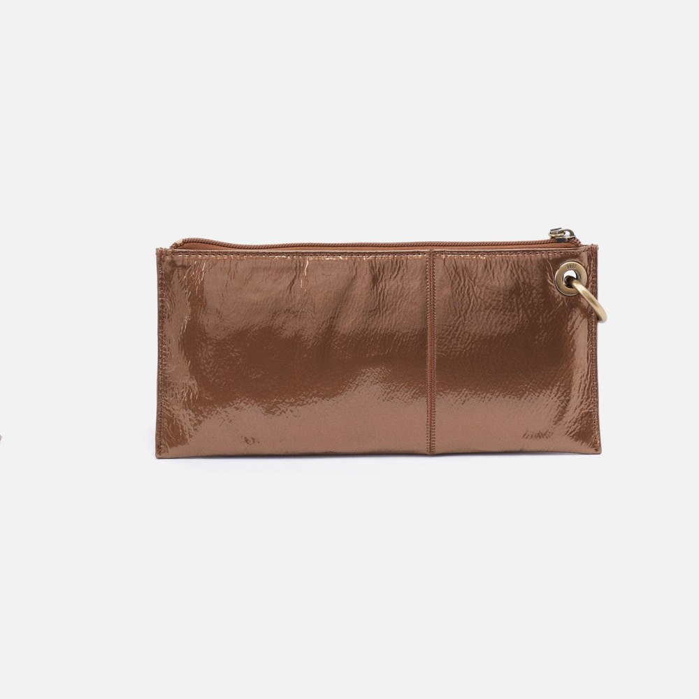 Hobo | Vida Wristlet in Patent Leather - Bronze