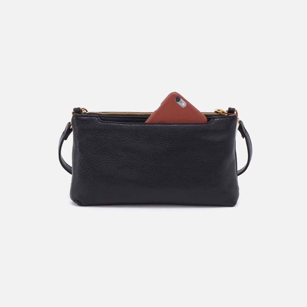 Hobo | Darcy Double Crossbody in Pebbled Leather - Black