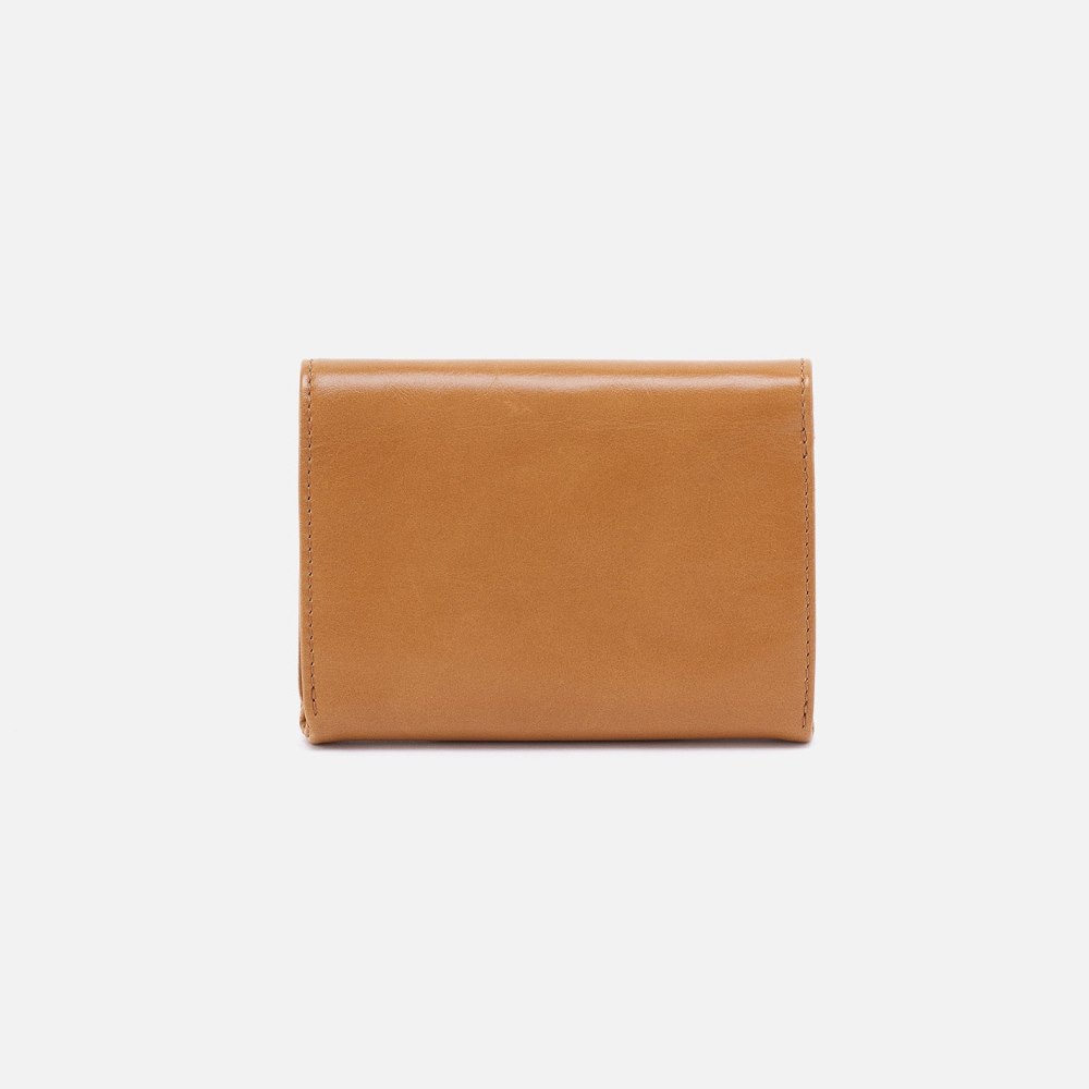 Hobo | Robin Compact Wallet in Polished Leather - Natural