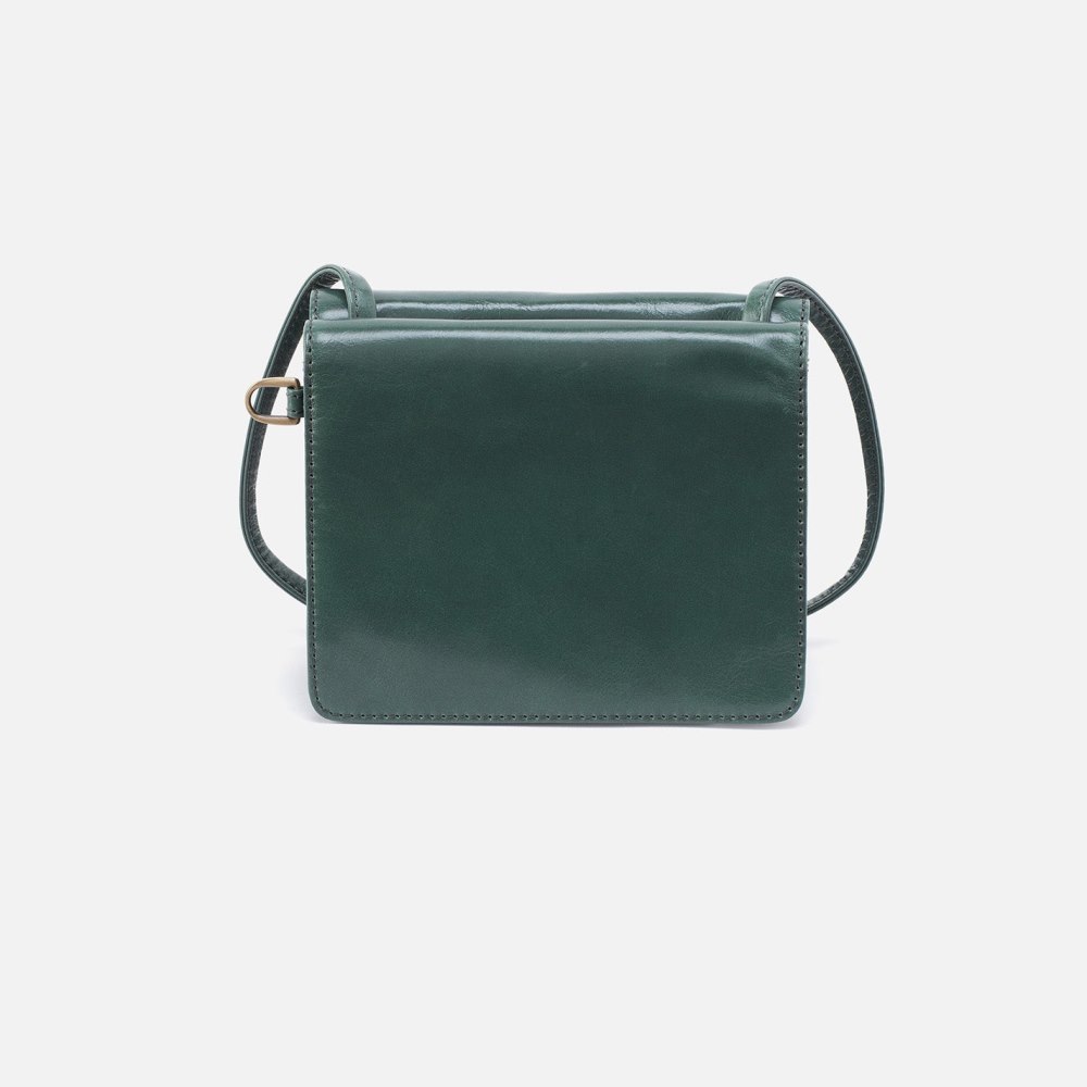 Hobo | Jill Wallet Crossbody in Polished Leather - Sage Leaf