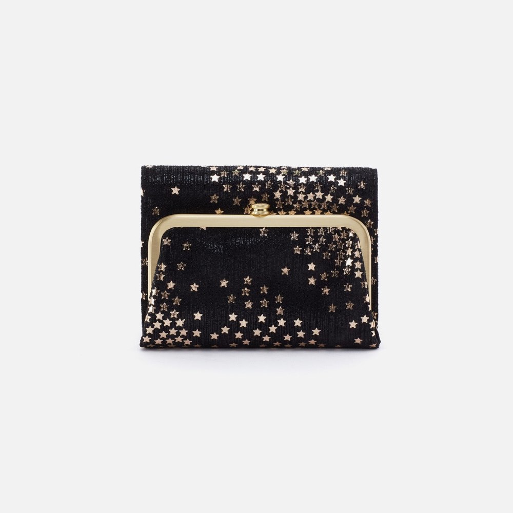 Hobo | Robin Compact Wallet in Printed Leather - Shooting Stars - Click Image to Close