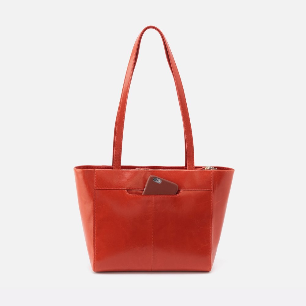 Hobo | Haven Tote in Polished Leather - Marigold