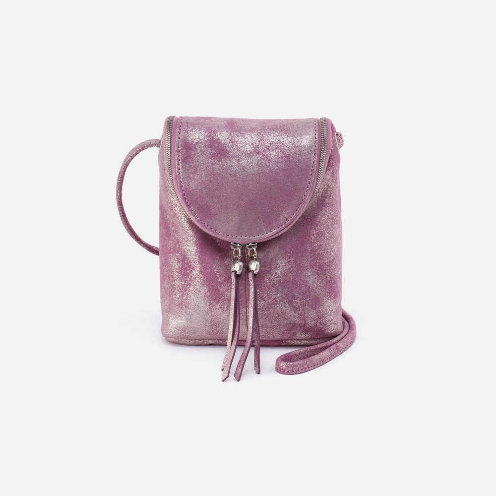 Hobo | Fern Crossbody in Metallic Leather - Violet Metallic