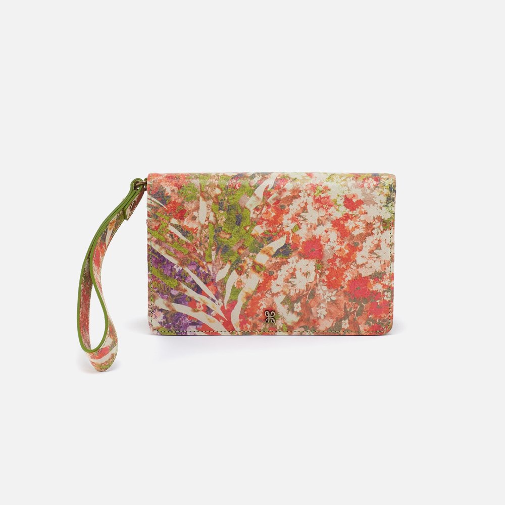 Hobo | Jill Wristlet in Printed Leather - Tropic Print