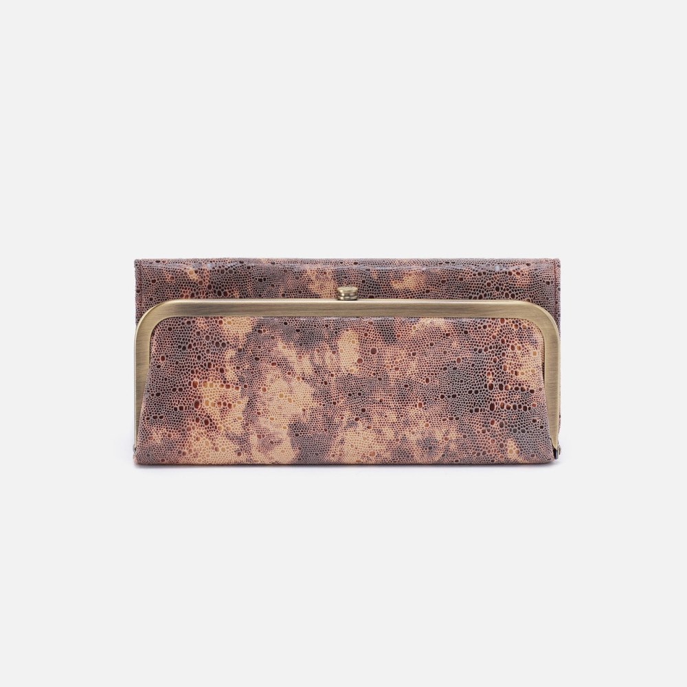 Hobo | Rachel Continental Wallet in Printed Leather - Autumn Sky