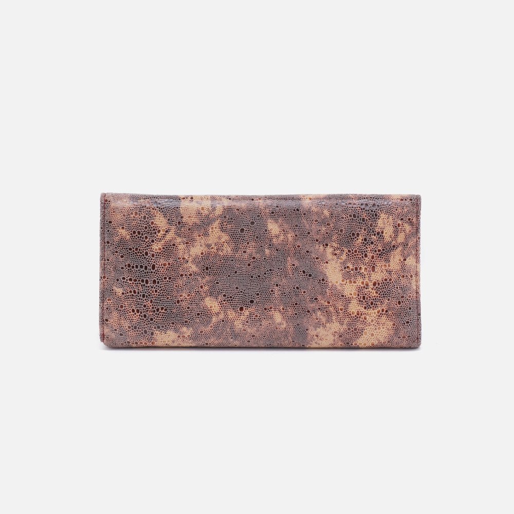 Hobo | Rachel Continental Wallet in Printed Leather - Autumn Sky